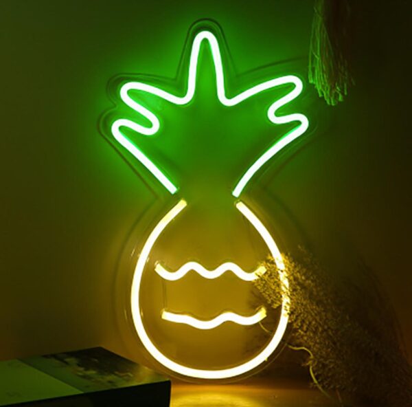 Neon verlichting – Ananas – Groen & Geel sfeerlicht