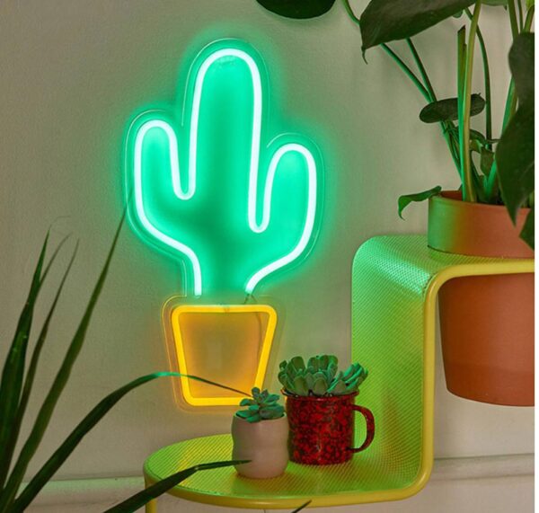 Neon verlichting – Cactus – Groen & Geel sfeerlicht