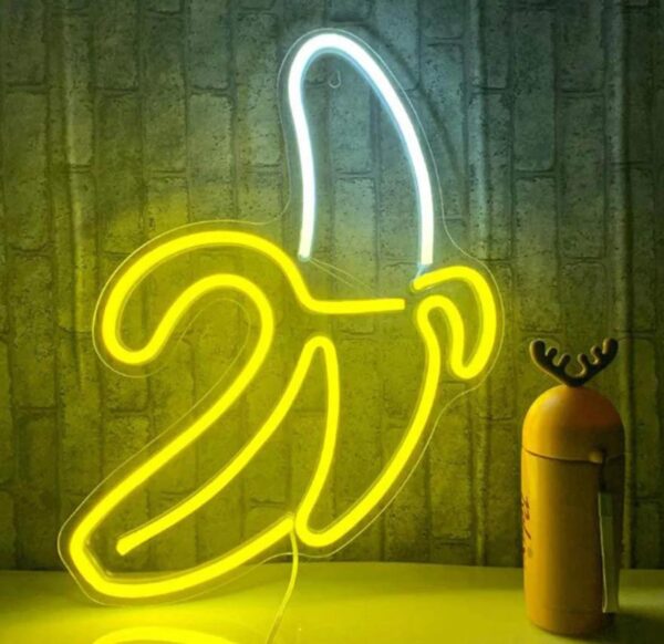 Neon verlichting - Banaan - Geel sfeerlicht