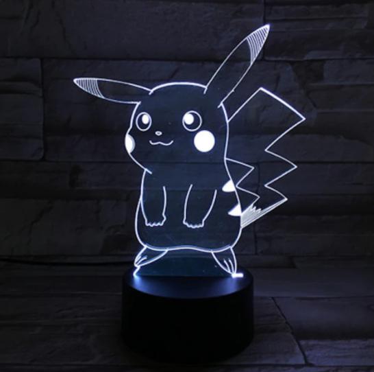 3D Pokémon Lamp – Nachtlampjes Kind – 16 Kleuren – Afstandsbediening