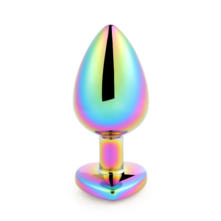 Rainbow Buttplug - Crystal Heart