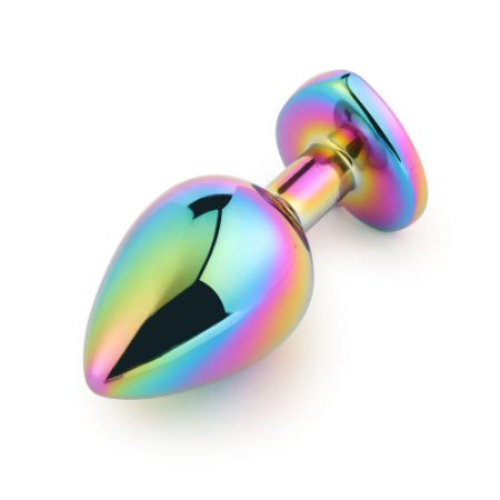 Rainbow Buttplug - Crystal Heart