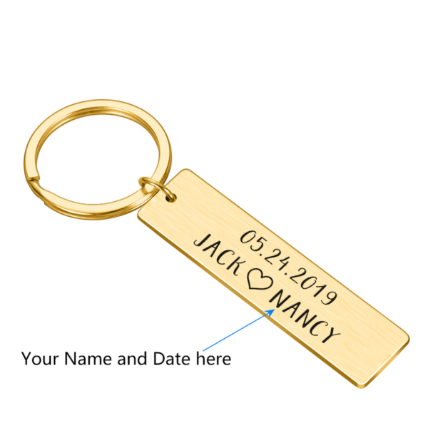 Gegraveerde Couple Sleutelhangers – Met Naam & Datum
