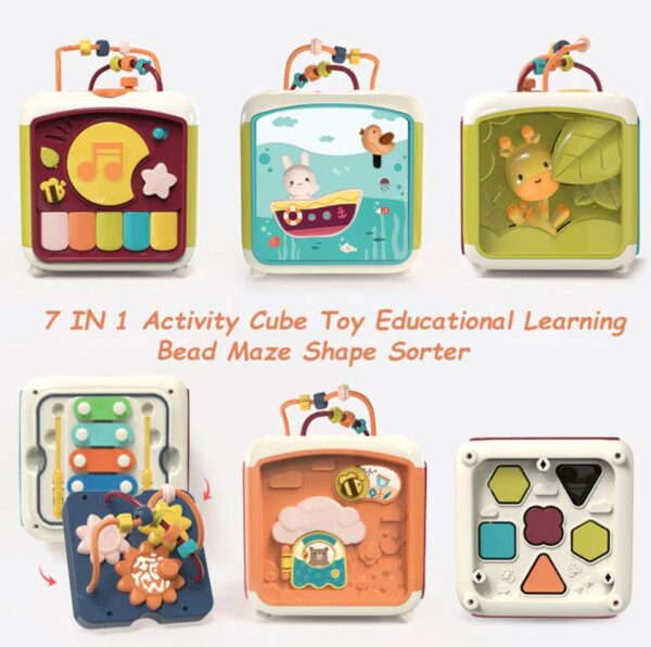 Baby Activiteiten Kubus - Peuter Speelgoed - 7 In 1 Educatieve Box